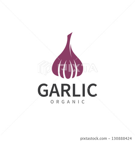 garlic vector icon illustration design template 130888424