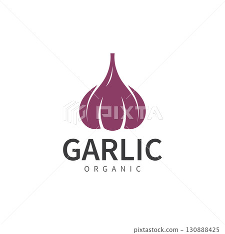 garlic vector icon illustration design template 130888425