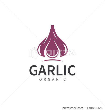 garlic vector icon illustration design template 130888426