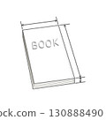 閉合的白皮書和尺寸線 130888490