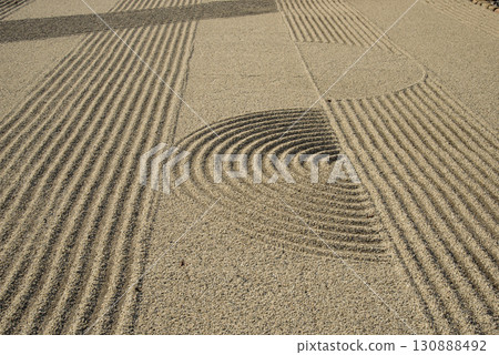 Kyoto Shogoin Temple, dry landscape garden in front of the Shinden Hall 130888492