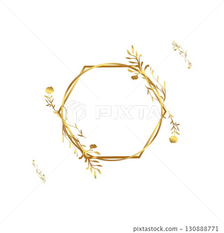 Flowers hexagon circle Flowers hexagon circle 130888771