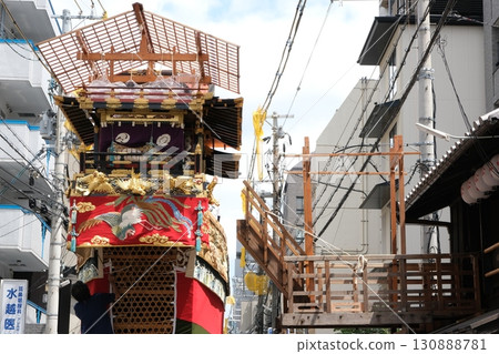 The Funaboko floats being assembled for the Gion Festival The Funaboko floats being assembled for the Gion Festival 130888781
