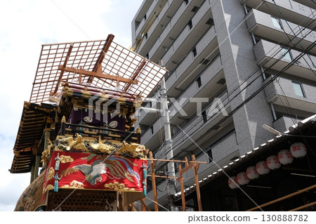 The Funaboko floats being assembled for the Gion Festival 130888782