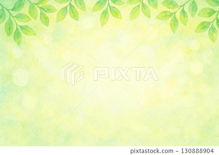 背景資料:新鮮綠葉、環保圖像、水彩畫 背景資料:新鮮綠葉、環保圖像、水彩畫 130888904