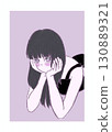 a著拐杖的女孩 130889321