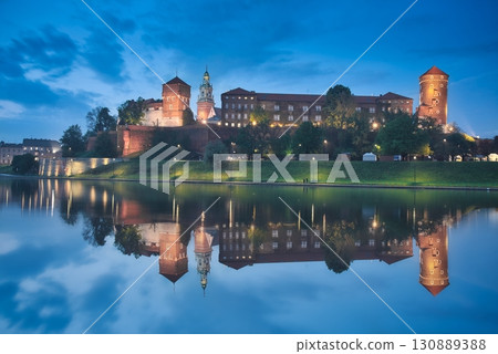 Wawel Castle and Reflection 130889388