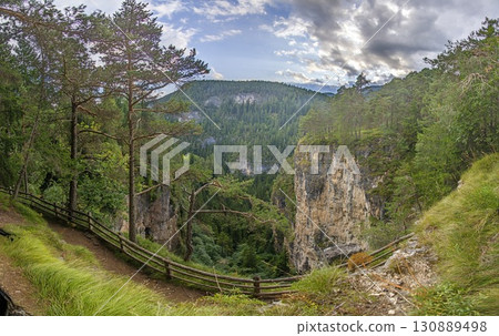 St Felix waterfall South Tyrol with cliffs and forest views St Felix waterfall South Tyrol with cliffs and forest views 130889498