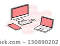 Computer and smartphone image 130890202