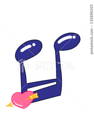 Musical note with heart 130890205