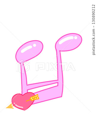 Musical note with heart Musical note with heart 130890212