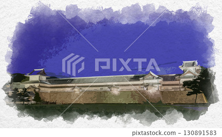 水彩風格金澤市五重軒永谷石川縣金澤市 水彩風格金澤市五重軒永谷石川縣金澤市 130891583