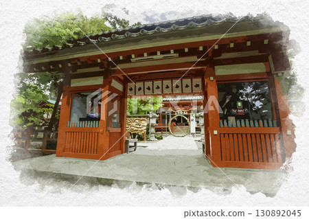 石川縣金澤市金澤神社祭祀殿水彩畫 130892045