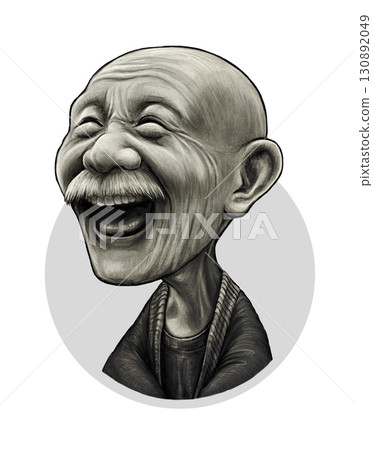 老人微笑插圖 老人微笑插圖 130892049