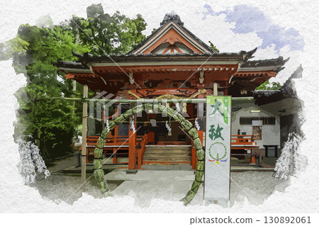 石川縣金澤市金澤神社祭祀殿水彩畫 130892061