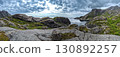 Hiking Trail At The Coast Of Nusfjord On Lofoten Islands In Norway 130892257