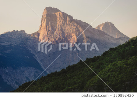 Scenic Mountain Landscape in Theth National Park Scenic Mountain Landscape in Theth National Park 130892420
