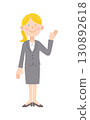 A Caucasian female employee guiding the staff 130892618