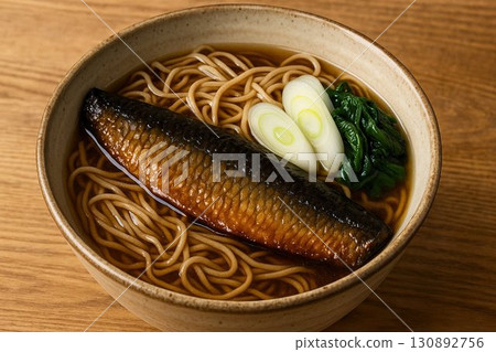 江差特產鯡魚蕎麥麵照片插圖 130892756