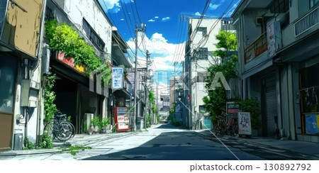 Sunny Asian Alleyway Scene. 130892792
