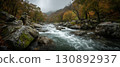 Natural Beauty And Tranquility: A Breathtaking View Of A Wild River Amidst A Lush Forest, Capturing A Sense Of Solitude And Escape. 130892937