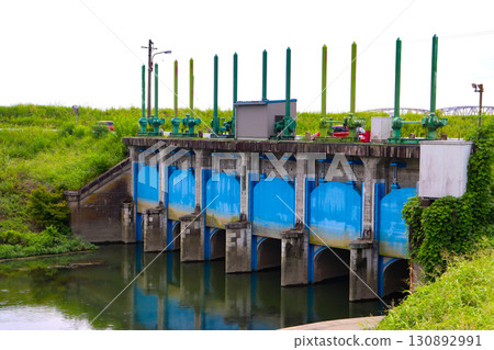 Nagara River floodgate 130892991