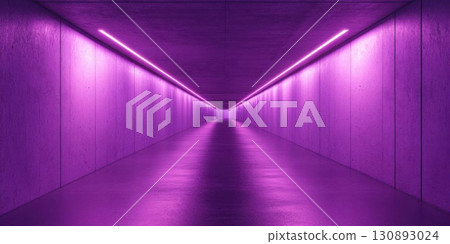 Purple Neon Tunnel. 130893024
