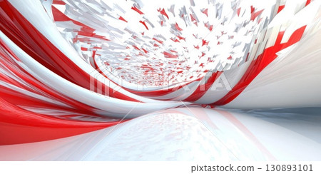 Red White Abstract Swirl. 130893101