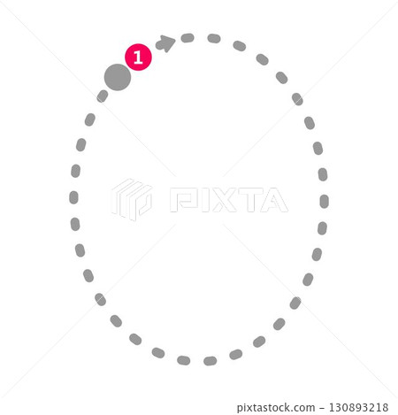 Tracing alphabet letter o lowercase prewriting dotted line element for kindergarten and preschool kids worksheet for handwriting practice activity 130893218