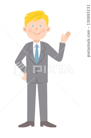 A white male employee guiding the staff A white male employee guiding the staff 130893231