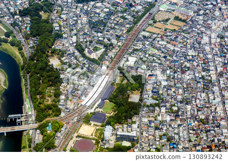 東急東橫線玉川站週邊鳥瞰圖 東急東橫線玉川站週邊鳥瞰圖 130893242