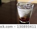 Glass of ice and gummy fruit liquor 130893411