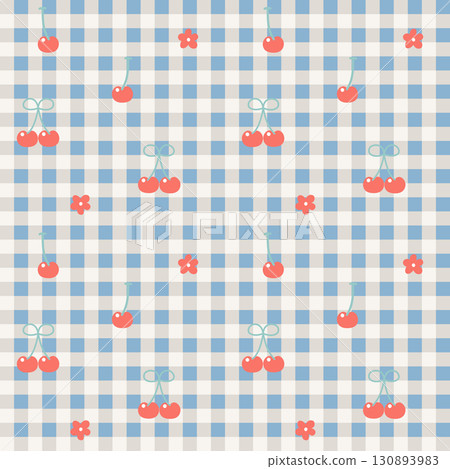 seamless minimal cherry and flower repeat pattern background, flat jpg illustration graphic design seamless minimal cherry and flower repeat pattern background, flat jpg illustration graphic design 130893983