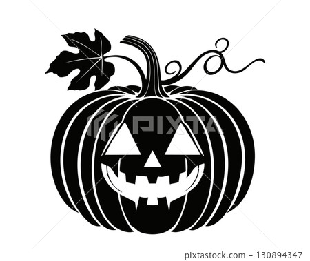 Halloween pumpkin silhouette material Jack-o'-lantern 130894347
