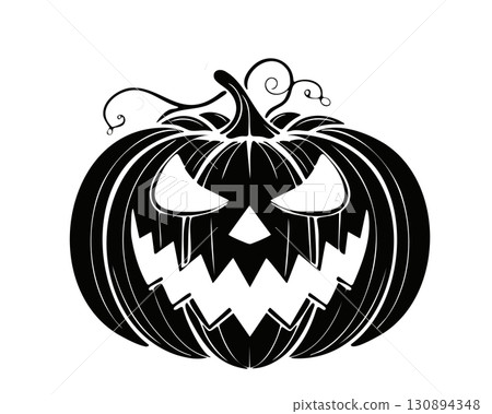 Halloween pumpkin silhouette material Jack-o'-lantern 130894348