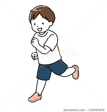 奔跑的男孩 130894959