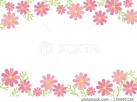Gentle watercolor cosmos background illustration 130895136