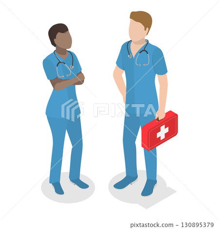 3D Isometric Flat Illustration of Emergency Services. Item 3 3D Isometric Flat Illustration of Emergency Services. Item 3 130895379