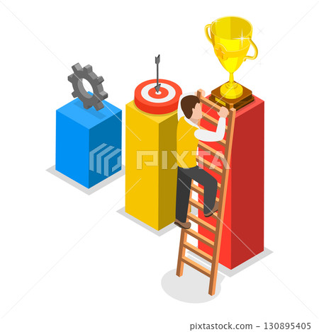3D Isometric Flat Illustration of Web Project And Applications. Item 3 3D Isometric Flat Illustration of Web Project And Applications. Item 3 130895405