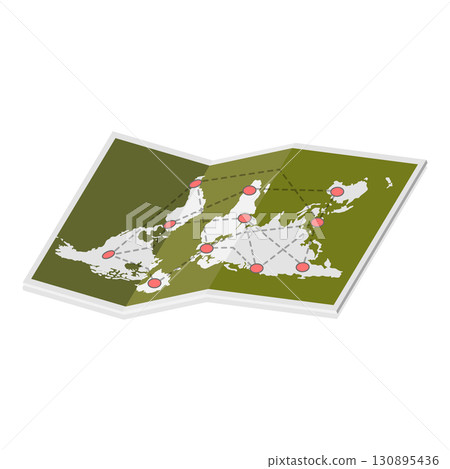 3D Isometric Flat  Illustration of Millitary Collection. Item 18 130895436