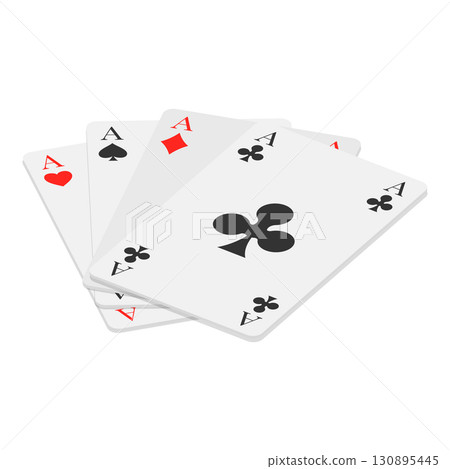 3D Isometric Flat  Set of Casino Elements. Item 6 130895445