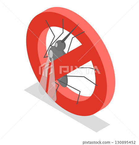 3D Isometric Flat  Illustration of Pest Control. Item 4 130895452