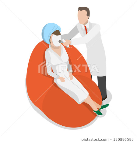 3D Isometric Flat  Illustration of Cosmetic Procedures. Item 1 130895593