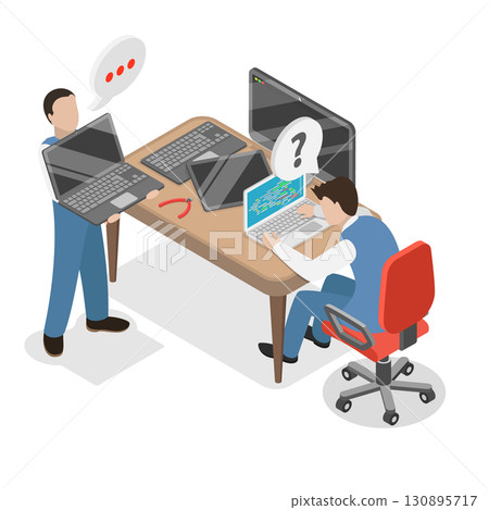 3D Isometric Flat  Illustration of Repair Services. Item 3 130895717