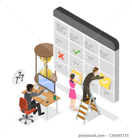3D Isometric Flat  Illustration of Stakeholder Management. Item 1 130895735
