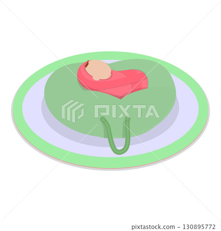 3D Isometric Flat Illustration of Good for Sleep Baby Health. Item 2 3D Isometric Flat Illustration of Good for Sleep Baby Health. Item 2 130895772