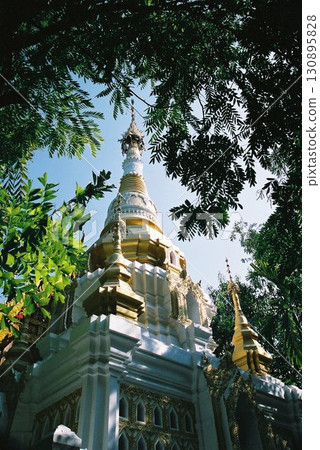 綠樹環繞的寺廟 綠樹環繞的寺廟 130895828