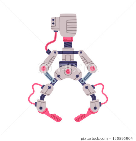 Mechanical Grip and Grabbing Machine Robotic Tool Vector Illustration Mechanical Grip and Grabbing Machine Robotic Tool Vector Illustration 130895904