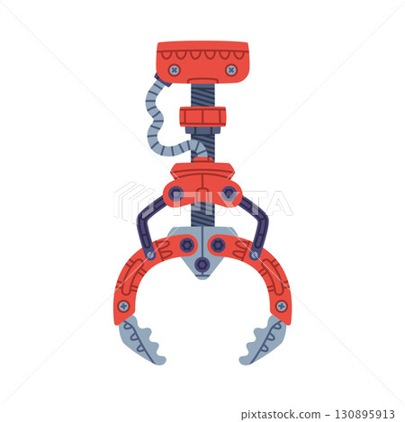 Mechanical Grip and Grabbing Machine Robotic Tool Vector Illustration Mechanical Grip and Grabbing Machine Robotic Tool Vector Illustration 130895913