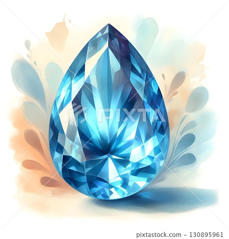 露珠般的藍色托帕石 130895961